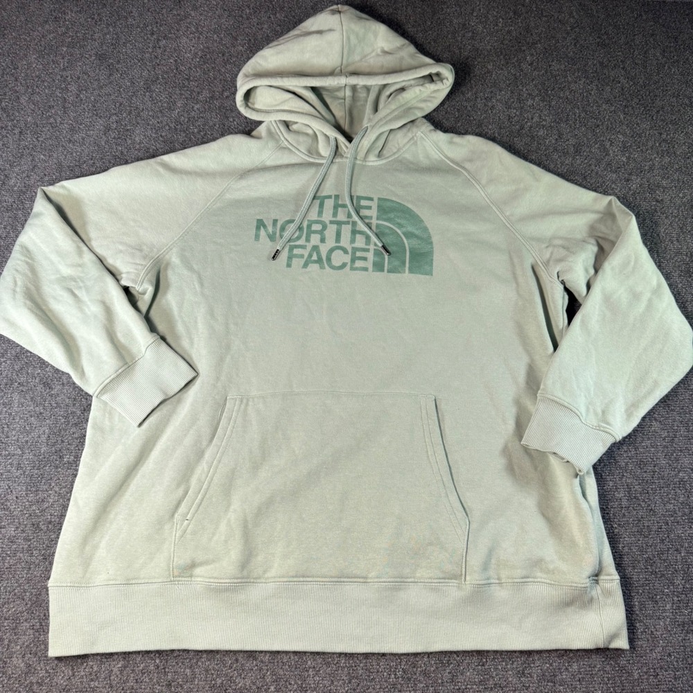 The North Face Womens Half Dome Pullover Hoodie Sage Green XXL NF0A55W3